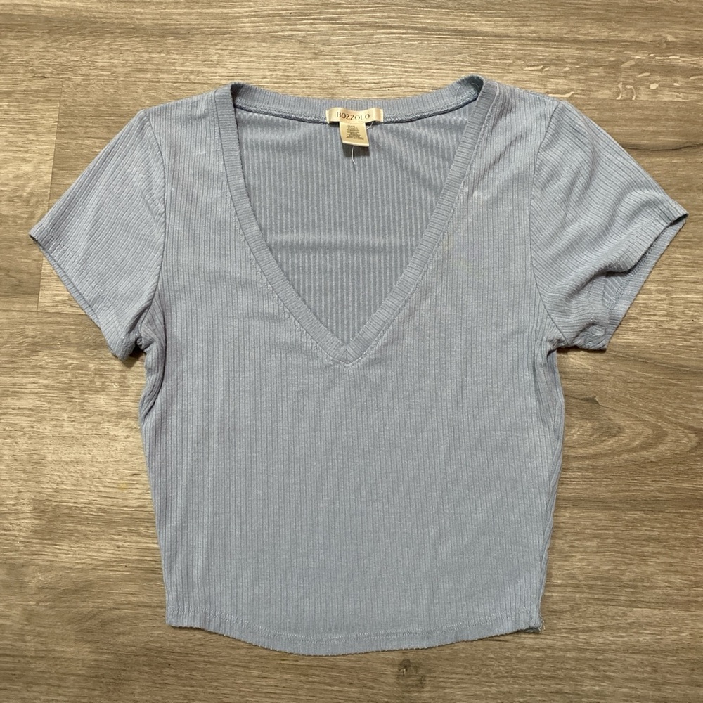 Blue crop top